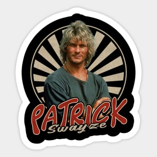 Vintage Circle Patrick Swayze Sticker